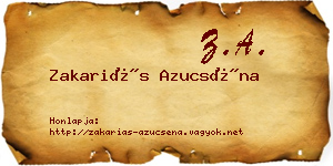 Zakariás Azucséna névjegykártya